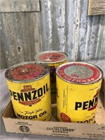 3 quart cans Pennzoil, unopened