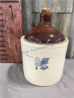 Western Stoneware 1gallon crock jug, brown top