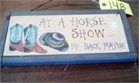 Horse show plaque