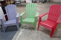 3 Stackable Patio / Porch Chairs
