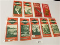 Selection of 9 Vintage Illinois Central RR Time Ta