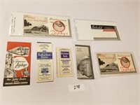 Mix of 7 Vintage Burlington RR Items-Time Tables,P