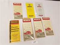 Selection of 7 Vintage Monon Route time Tables-194