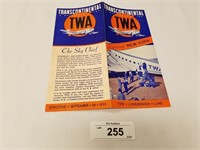 Rare Vintage 1935 Transcontinental Western Air Tim