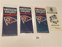 Selection of 4 American Airlines Time Tables