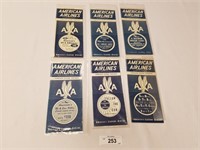 Selection of 6 American Airlines Time Tables-1950'