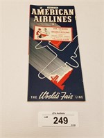 Rare American Airlines Time Tables-"World's Fair