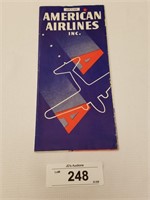 Rare Vintage 1939 American Airlines Time Tables