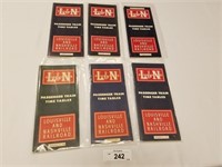 Selection of 6 L&N RR Time Tables-1948 to 1953