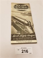 Vintage 1938 New York Central RR Time Tables