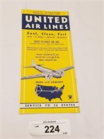 Nice! Rare 1934 United Airlines Time Tables