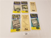 Selection of 6 NY Central RR Time Tables-1948 to 1