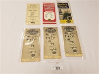 Selection of 6 NY Central RR Time Tables-1940 to 1