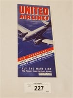 Rare Vintage United Airlines Time Tables from 1938