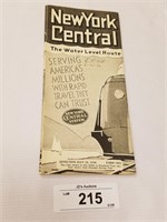 Vintage 1936 New York Central RR Time Tables