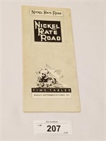 Rare Vintage Nickel Plate Road Time Tables from 19