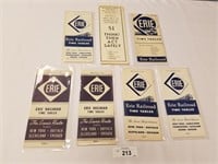 Selection of 7 Erie RR Time Tables from 1946 to 19