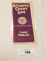 Rare Vintage 1936 Atlantic Coast Line Time Tables