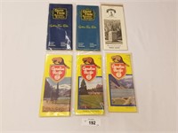 Selection of 6 Mixed Vintage Railroad Time Tables
