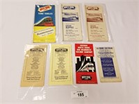 7 Vintage Time Tables/Map Chicago North&South Shor