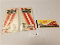 Pair of Vintage Frisco Lines Time Tables & Coupon