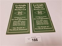 Pair of Vintage 1938 Lehigh Valley RR Time Tables
