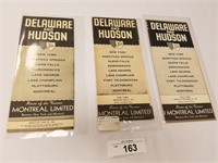 Trio of Vintage Delaware & Hudson RR Time Tables