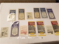 Selection of 13 Vintage Lackawanna RR Time Tables