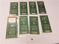 Selection of 8 Vintage Lehigh Valley RR Time Table