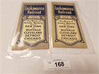 Pair of Vintage 30's Lackawanna RR Time Tables