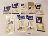 9 Vintage New Jersey Central RR Time Tables