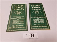Pair of Vintage 1939 Lehigh Valley RR Time Tables