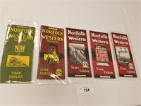 Selection of 5 Vintage Norfolk & Western RR Time T