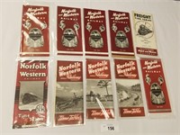 Selection of 10 Vintage Norfolf & Western RR Time