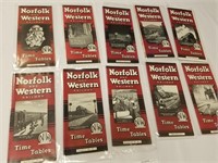 Selection of 10 Vintage Norfolf & Western RR Time