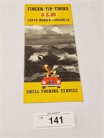 Rare Vintage 1939 Shell US66 Finger-Tip Tour Guide