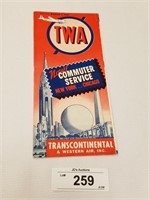 Rare 1939 TWA Time Tables-World's Fair Edition