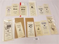 Selection of 12 Vintage Time Tables from Reading R