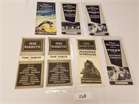 Selection of 7 Vintage Pere Marquette Time Tables
