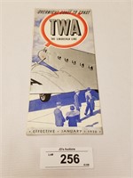 Rare Vintage 1936 TWA Time Tables-Excellent