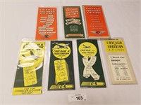 6 Vintage Chicago & Southern Time Tables & 1 Map