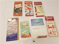 18 Vintage Items of PCA-Capital Airlines Items-Sch