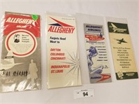 Selection of 4 Vintage Allegheny Airlines Flight S