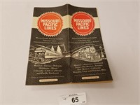 Vintage Missouri Pacific Lines Time Tables from 19