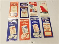 Selection of 8 Northwest Orient Airlines Schedules