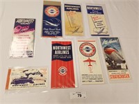 Selection of 8 Vintage Items from Northwest Airlin