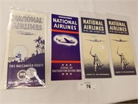 Selection of 4 Vintage National Airlines Schedules