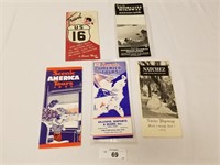 Selection of 5 Vintage Travel Agency/Route Pamphle