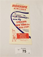 Vintage Mohawk Airlines Complete System Schedule 1