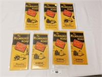 Selection of 7 Vintage The Milwaukee Road Time Tab
